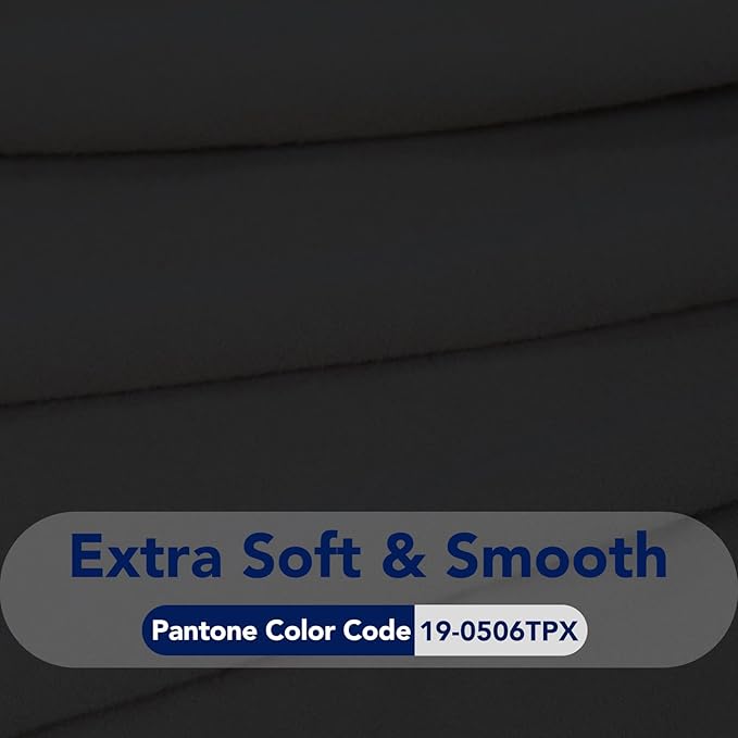 PureFit Stretch Couch Covers for Sofa 4 Seater Slipcovers Black | 1-Piece Sofa - Image 5