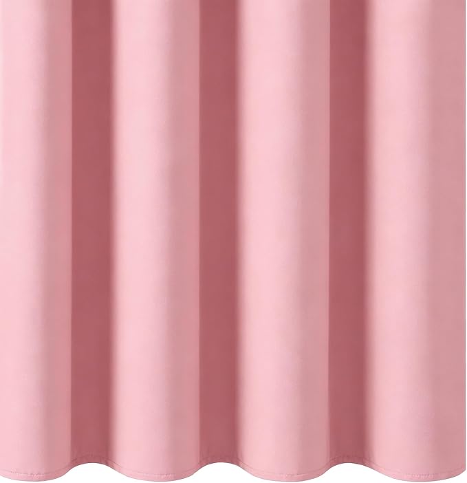 Blackout Curtains 66 x 84 inch/Pink Curtains Set of 2 Panels/Thermal Insulated - Image 8
