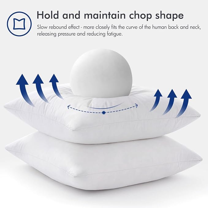 MIULEE 28x28 Euro Pillow Inserts, Double-Layer Down-Proof Cotton Cover - Image 5