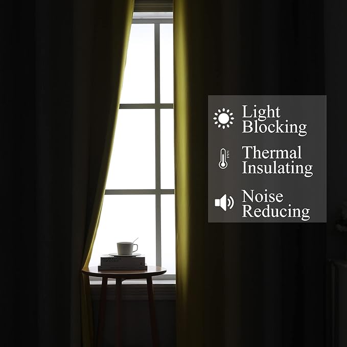 Gray and Yellow Ombre Blackout Curtains - Image 3