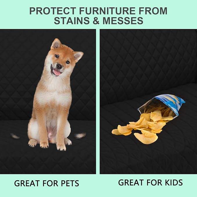 Reversible Loveseat Couch Sofa Covers, Friendly Furniture Protector - Image 5