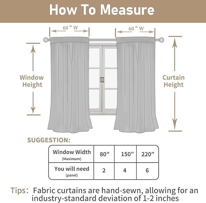 84 Inch Long Linen Curtains for Living Room Bedroom 2 Panels Set | Natural - Image 7