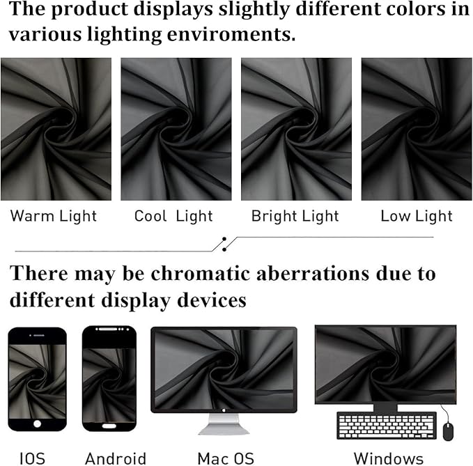 Black Sheer Curtains 68 Inch Length 2 Pcs, Light Filtering Rod Pockets Window - Image 7