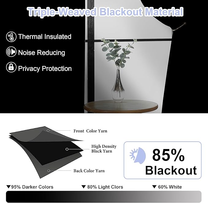 Simplebrand Ava Taupe Short Blackout Curtains - Image 2