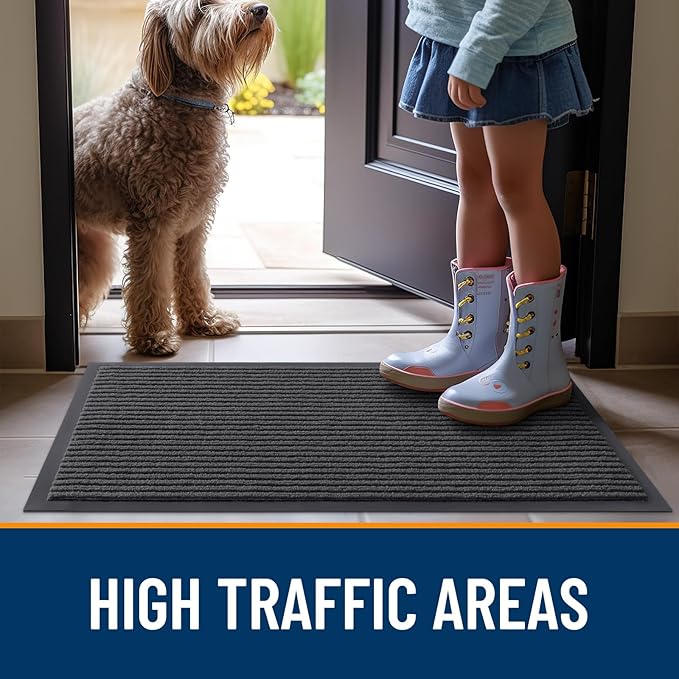 OLANLY Front Door Mat 47x30, Waterproof Heavy-Duty Indoor Outdoor Doormat | - Image 7