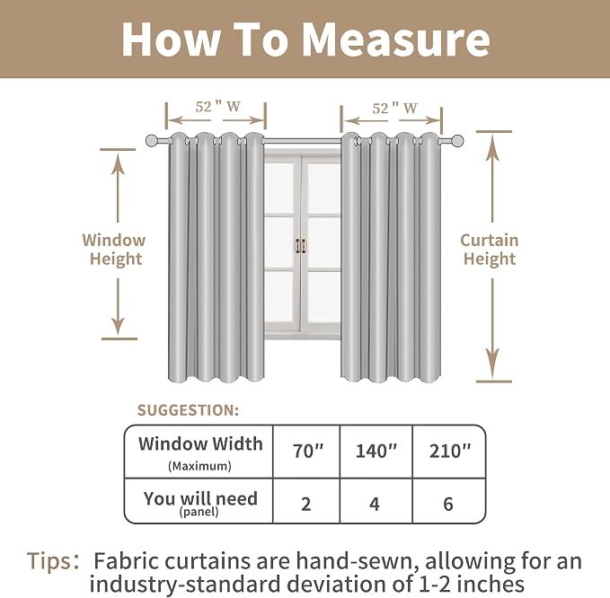 Greyish Blue Linen Curtains 45 Inches Long - Image 7