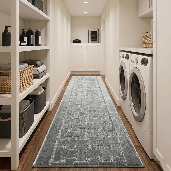 Runner Rug 23 ft, Extra Long Non-Slip Washable Rug, Rubber Backing, Rolled in - Image 9