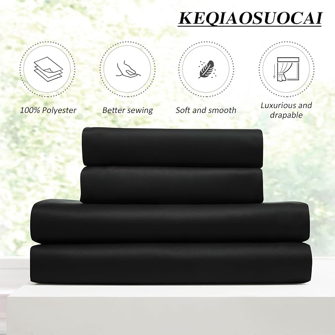 80 Inch Wide Black Pinch Pleated Curtains 80 x 108, Thermal Insulated Noise - Image 5