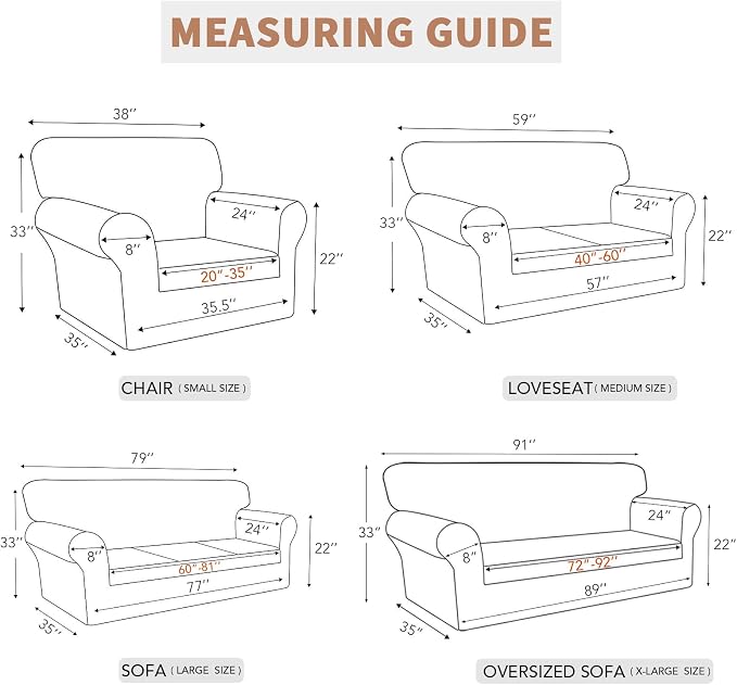Easy-Going 100% Waterproof Oversized Chair Couch Cover, Stretch Sofa Cover | - Image 6
