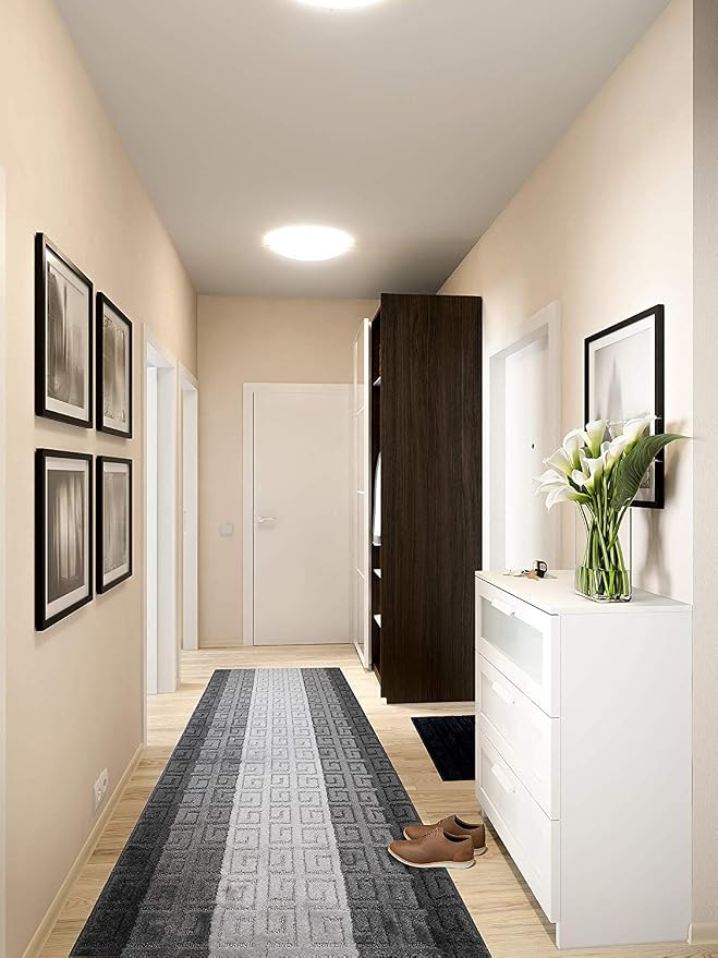 10 Ft Gray Hallway Runner Rug, Non Slip Washable, Kitchen & Entryway | 2'2" x - Image 3