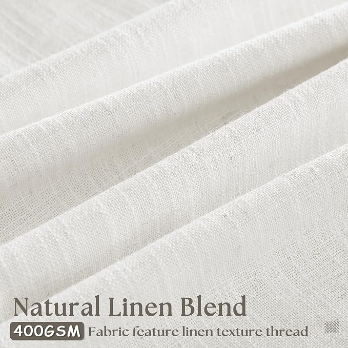 Beige White Pinch Pleated Extra Wide Curtain Panels 90 Inches Long 100 Wide | - Image 3