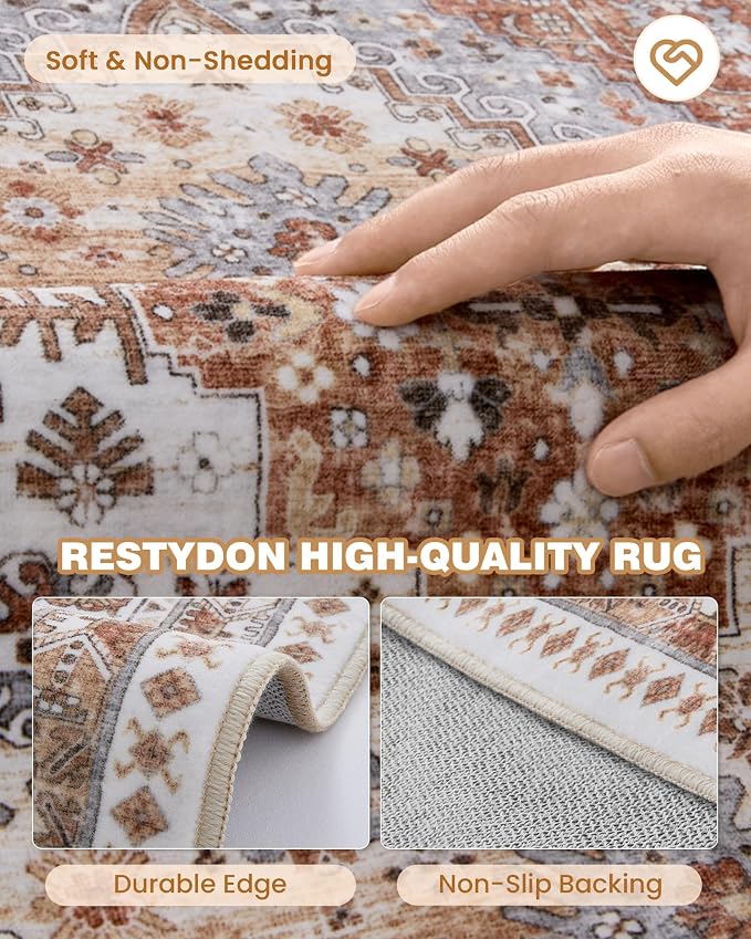 3x10 Runner Rug Non Slip Washable Hallway Runner, Front Porch, Laundry Room - Image 7