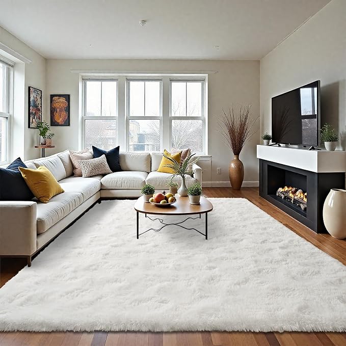 LOCHAS Area Rugs 9x12 Fluffy Living Room Carpets - Image 5