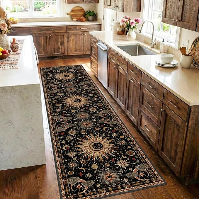 Vacuum-Friendly, 2x8 Washable Area Rug by meejou