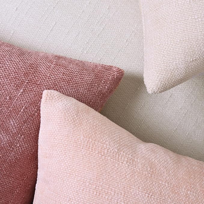 Set of 4 Soft Textured Decorative Throw Pillow Covers 16x16 Inch Cozy Farmhouse - Image 6