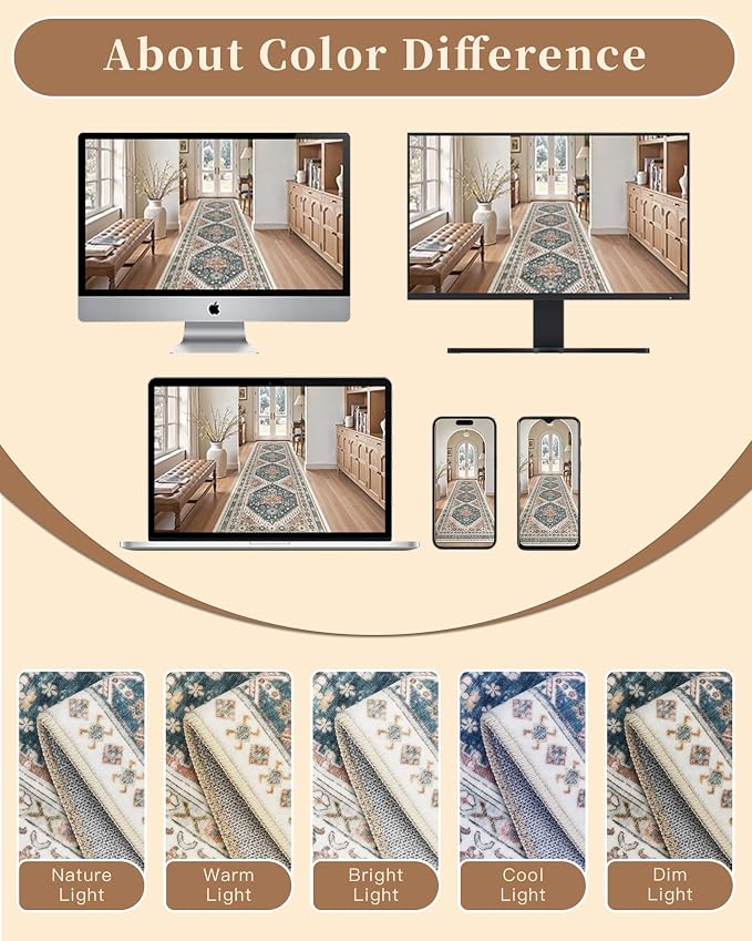 Madane Kitchen Runner 2'6''x8' Soft Rug Runners - Image 9