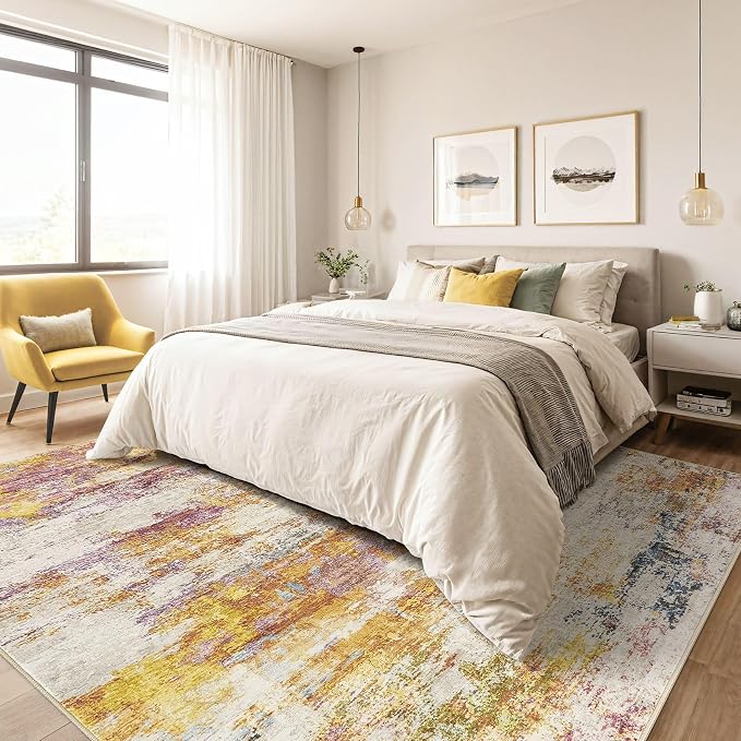 LOONGRUG 8x10 Area Rugs Washable Large Neutral Modern Living Room Rug | - Image 5