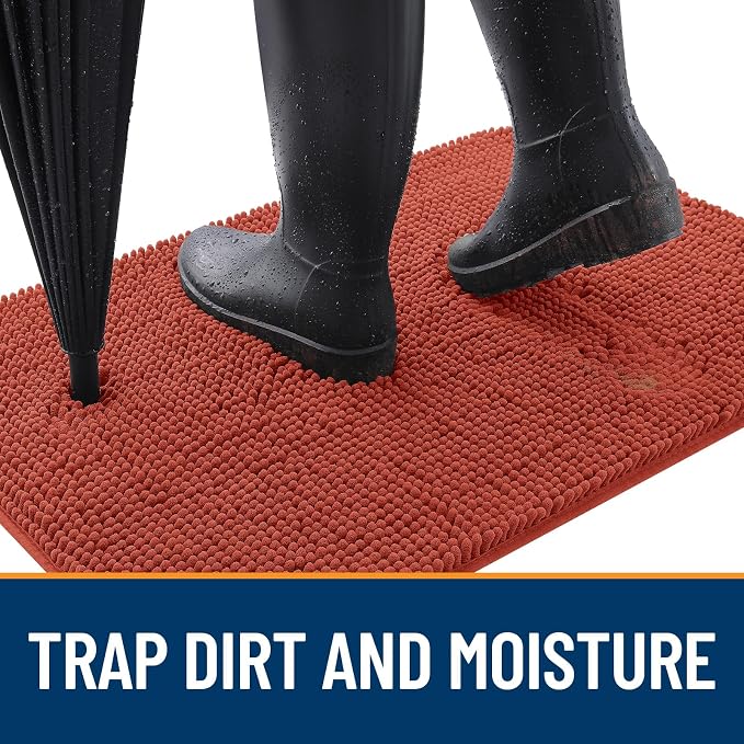 OLANLY Dog Door Mat for Muddy Paws 47x24, Super Absorbent Chenille Mud Mat | - Image 2