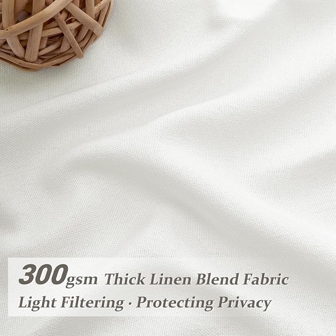 PleatedDrapes Pure White Semi Sheer Curtains 100 Inches Long - Image 2