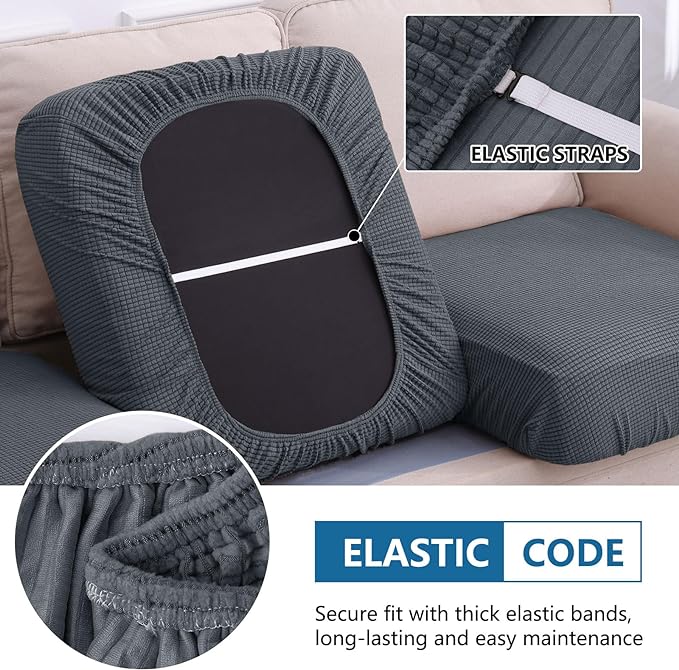 Waterproof Sectional Couch Covers, Non Slip Sofa Cushion Covers | L Shape - Image 4