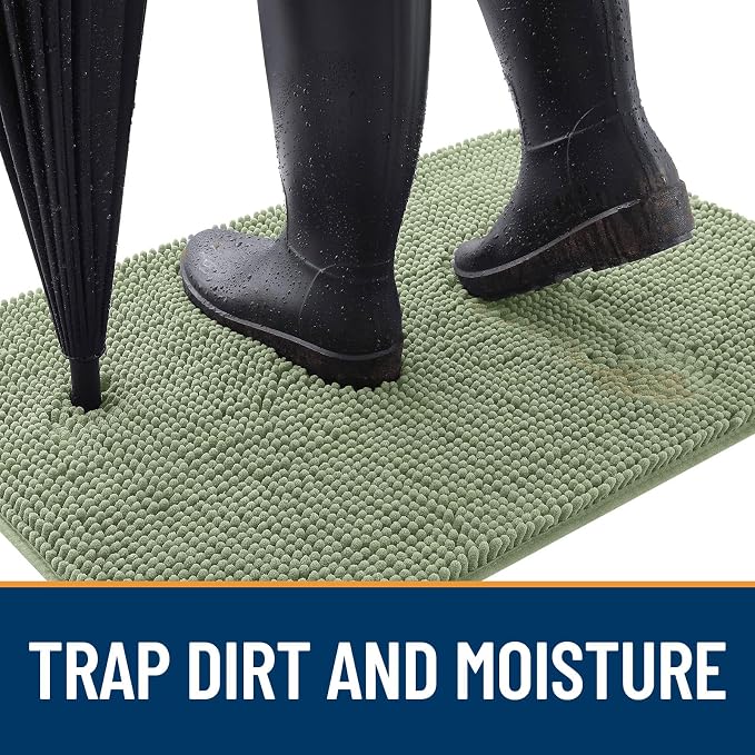 OLANLY Dog Door Mat for Muddy Paws 47x20, Super Absorbent Chenille Mud Mat | - Image 2