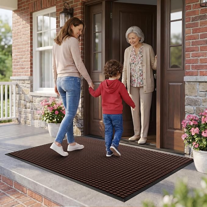Front Door Mat Outside Entrance, Heavy Duty Waterproof Doormat | 61.5"x36" - Image 8
