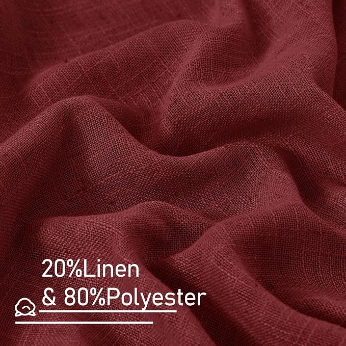 Semi Sheer Linen Curtains 45 Inches Long - Image 2