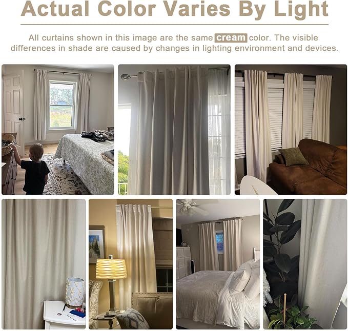 Linen Textured Blackout Sliding Door Curtains 96 Inches Long, Copper Brown | - Image 9