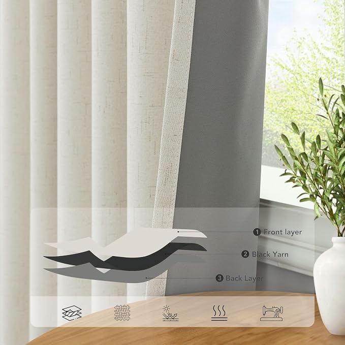 Pitalk Black Out Curtains for Living Room Boho Home Decoration Thermal - Image 5