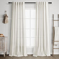 38 inch Wide Cream Linen Curtains by Nanspring