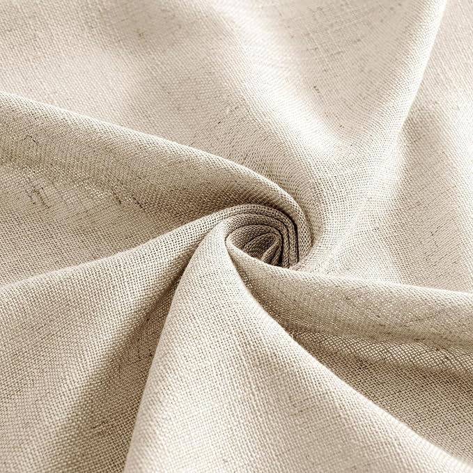 MIULEE Light Taupe Linen Curtains 52x90 Inch Long - Image 8