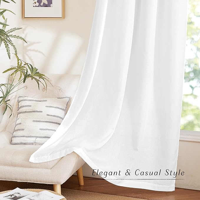 NICETOWN Linen Curtains 96 inches Long - Image 6