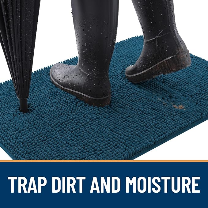 OLANLY Dog Door Mat for Muddy Paws 48x30, Super Absorbent Chenille Mud Mat | - Image 2