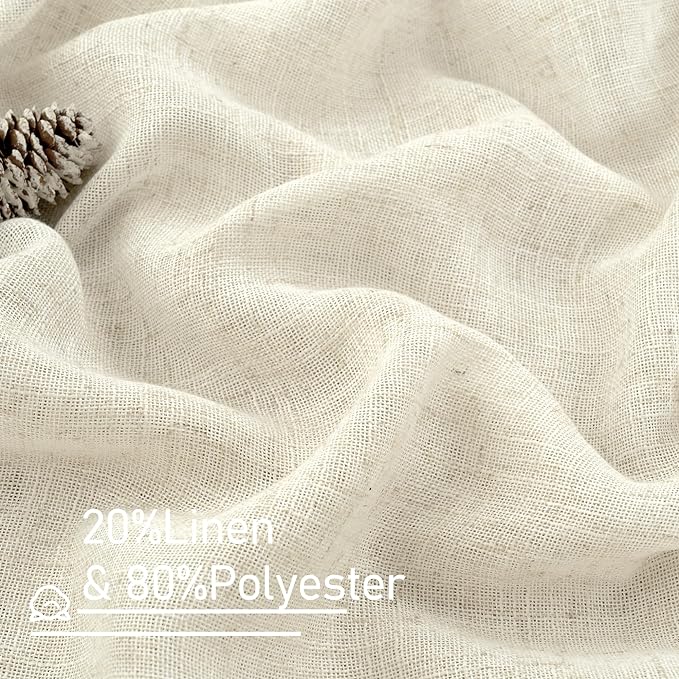 Semi Sheer Linen Window Curtains - Image 3