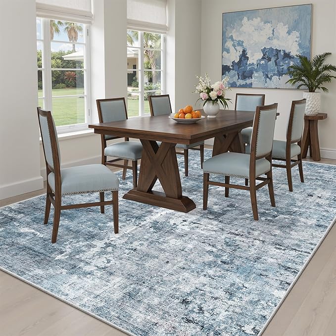 Soalmost Abstract Rug 5x8 Washable Area Rugs - Image 4