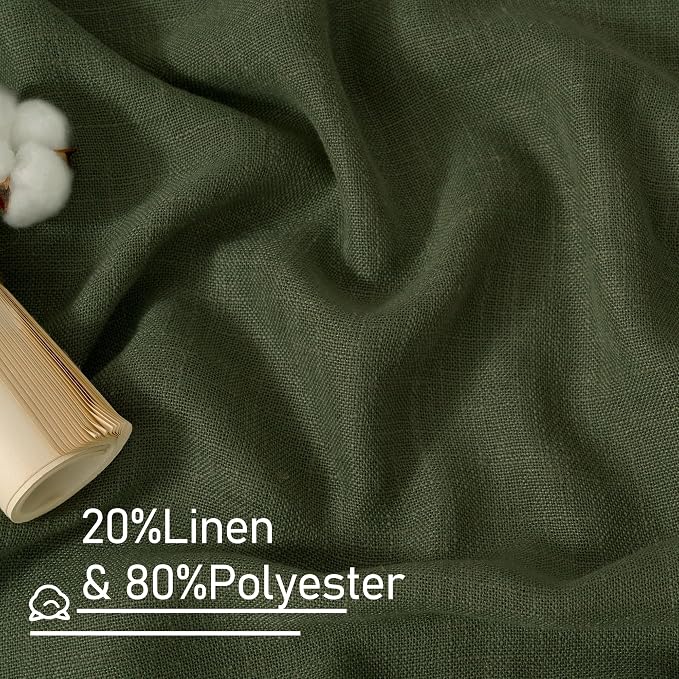 Light Filtering Linen Curtains 78 inch - Image 3