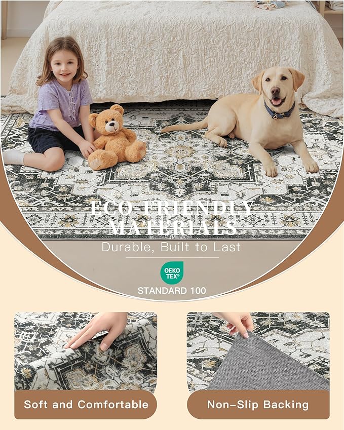 Madane Washable Runner Rug 2x6 Runners - Image 5