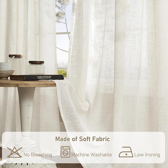 Linen Sheer Curtains 72 Inches Long - Image 8