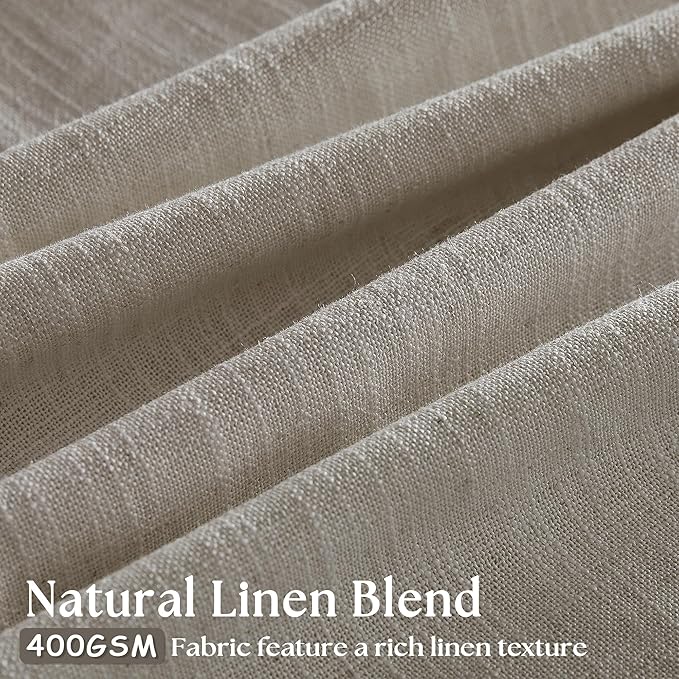 Pinch Pleated Linen 100 Inch Curtains - Image 2