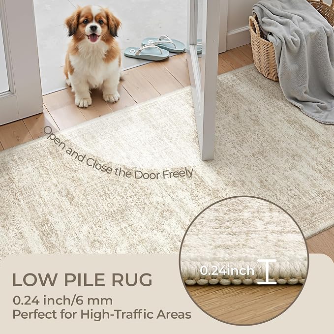 8x10 Area Rugs for Living Room, Large Washable Rug, Dining Room, Low Pile - Image 6