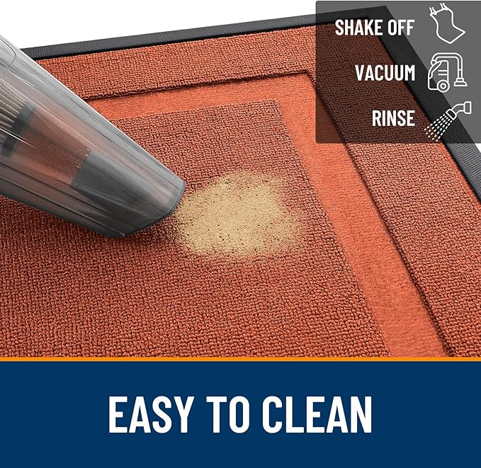 OLANLY Front Door Mat Outside 71x23, All-Season Heavy-Duty Rubber Doormat | - Image 5