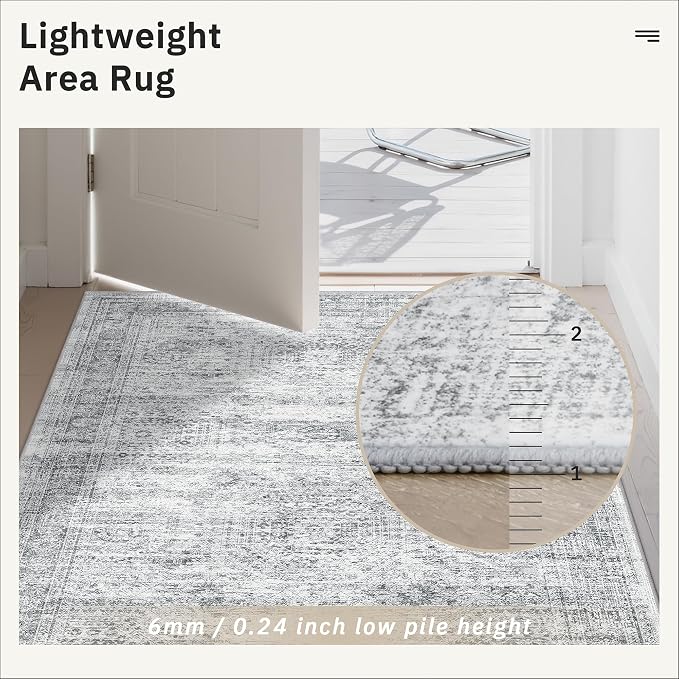 Soalmost Washable Hallway Runner Rug 3x12 Kitchen Entry Rugs Non-Slip, Foldable - Image 7