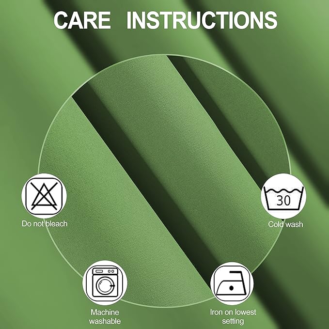 Light Green Bedroom Blackout Curtains - Image 4
