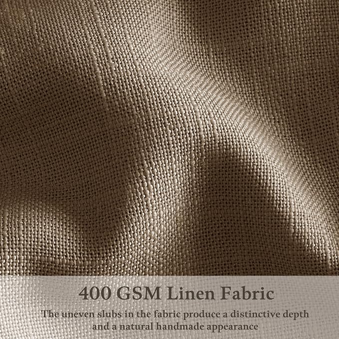 100 Inch Linen Pleated Dutch Cocoa Light Filtering Sheer Curtains | Pinch Pleat - Image 5
