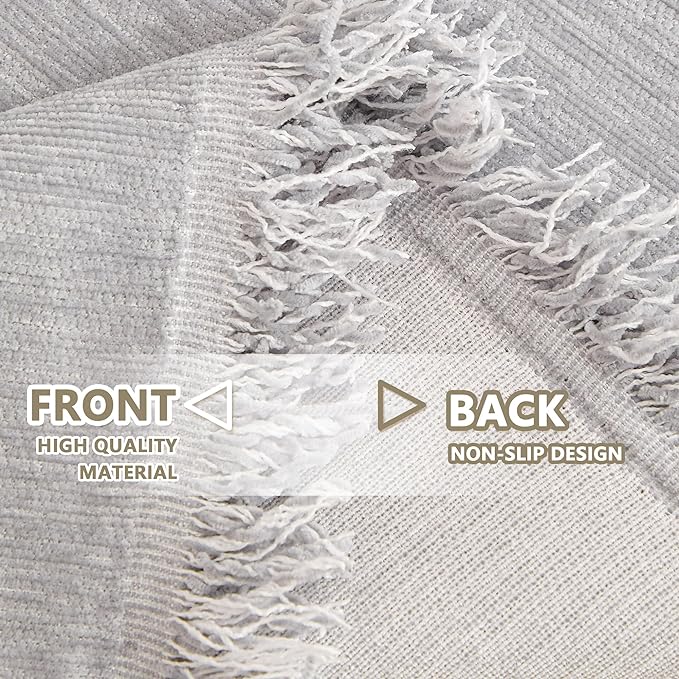 MYSKY HOME Light Gery Chenille Sofa Cover - Image 4