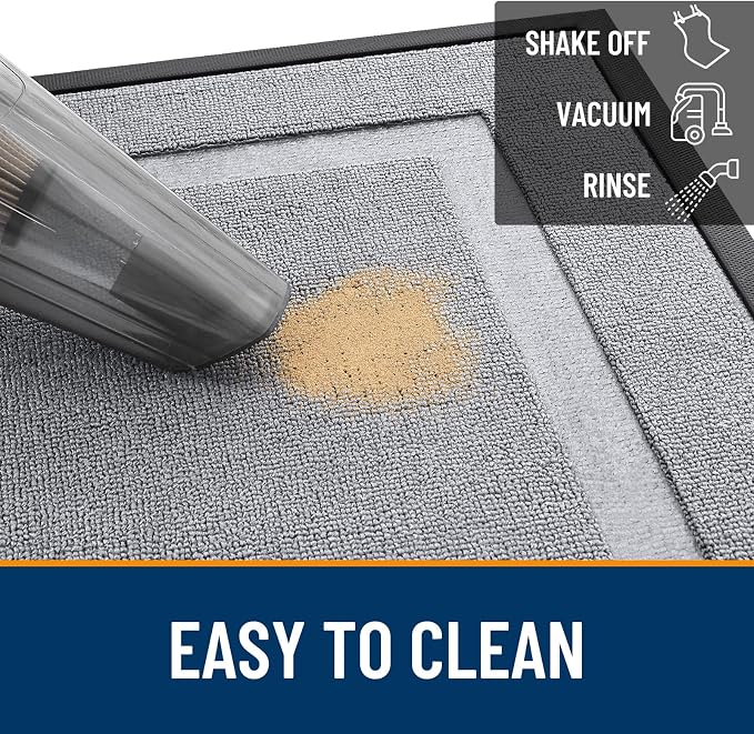 OLANLY Front Door Mat Outside 35x23, All-Season Heavy-Duty Rubber Doormat | - Image 5